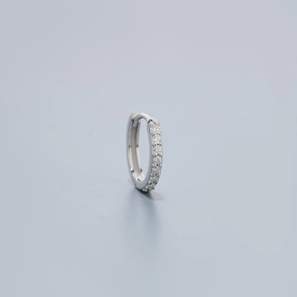 Moissanite Huggie Hoops, 925 Sterling Silver, Full Pavé Hoop Earrings, 6Mm 7Mm 8Mm 9Mm, Sold as a Pair