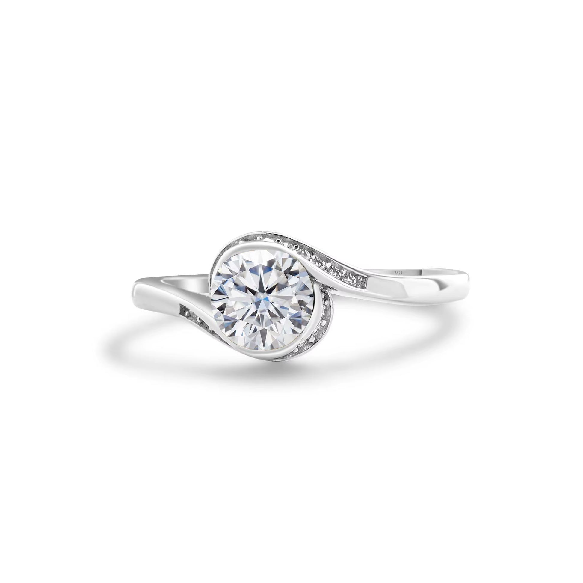 Engagement Women'S Moissanite Diamond Ring Luxury 1Carat D Color Original 925 Sterling Silver Jewelry Moissanite Rings for Women