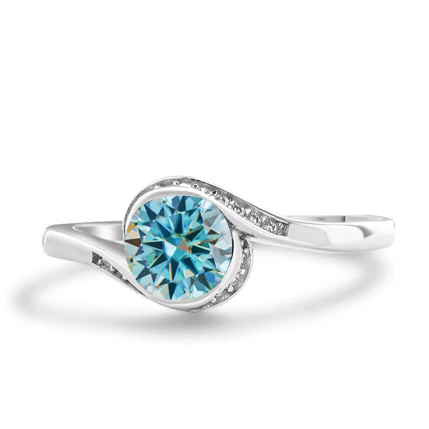 Engagement Women'S Moissanite Diamond Ring Luxury 1Carat D Color Original 925 Sterling Silver Jewelry Moissanite Rings for Women