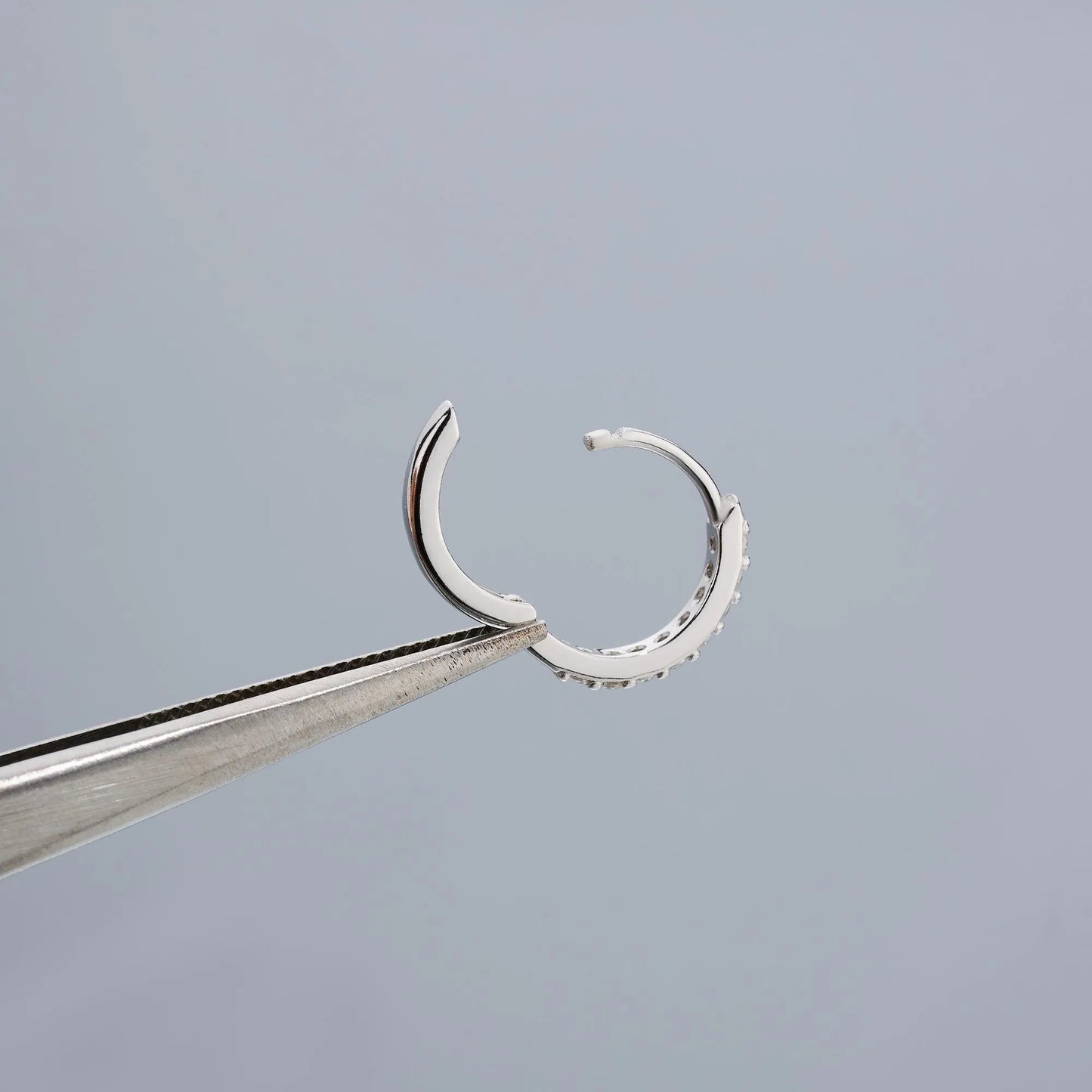 Moissanite Huggie Hoops, 925 Sterling Silver, Full Pavé Hoop Earrings, 6Mm 7Mm 8Mm 9Mm, Sold as a Pair