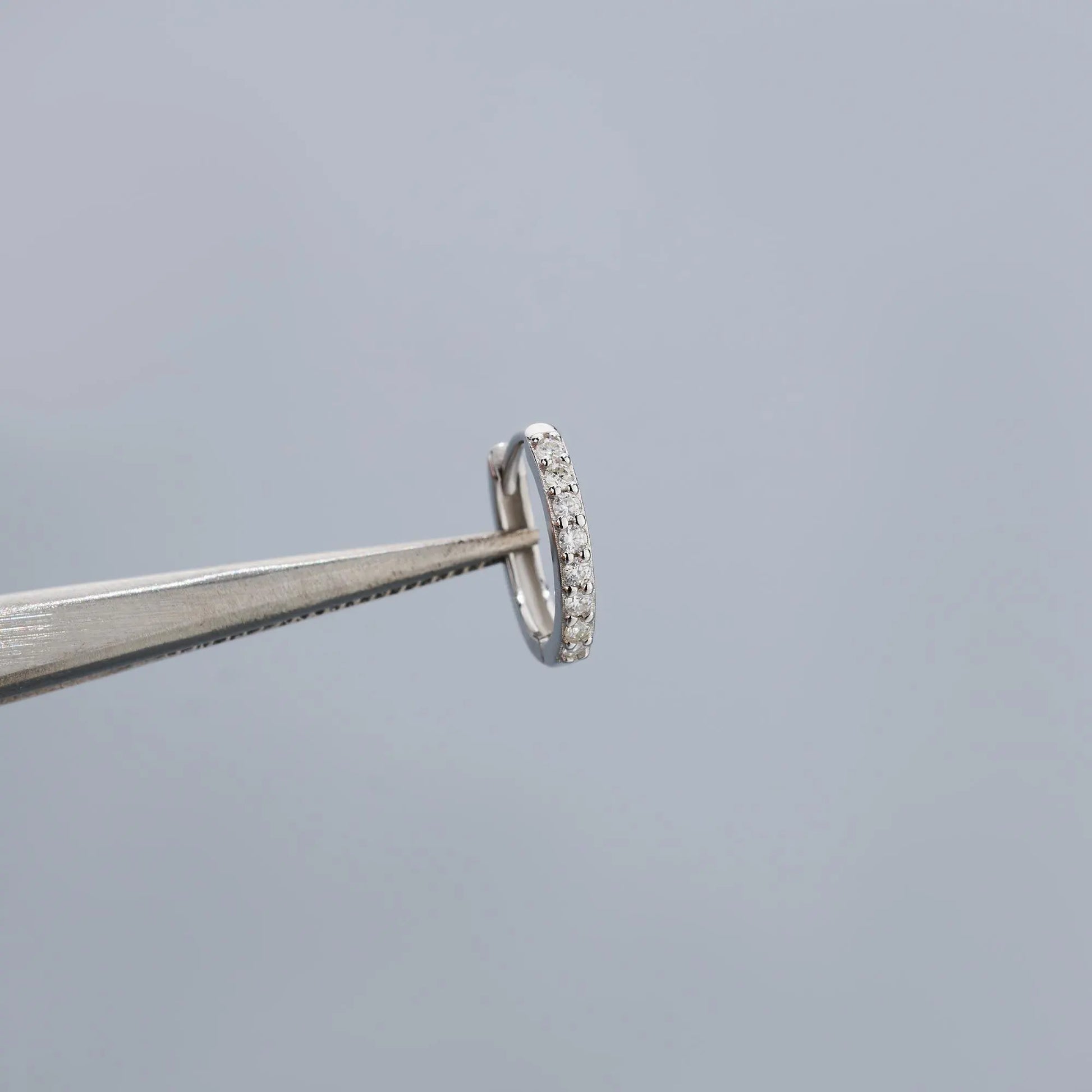 Moissanite Huggie Hoops, 925 Sterling Silver, Full Pavé Hoop Earrings, 6Mm 7Mm 8Mm 9Mm, Sold as a Pair
